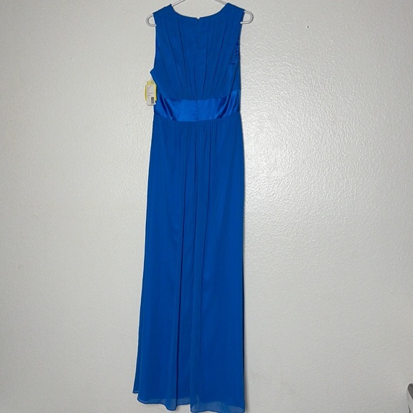 After Six Chiffon Maxi Dress in Blue Medium 8 - Picture 5 of 5